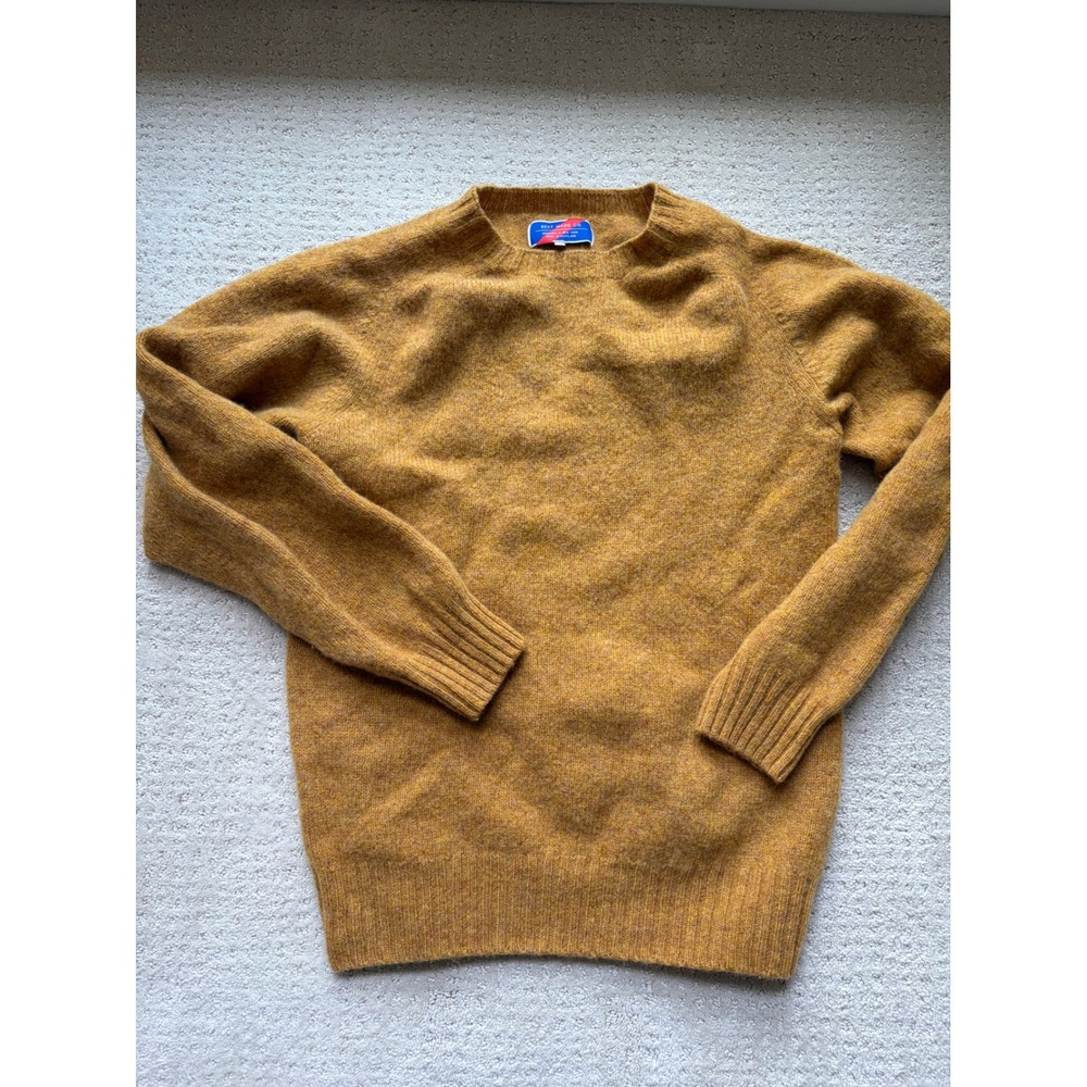 Best Made Co Wool Sweater L Yellow 100% Wool Scotland Heritage Gorpcore Rustic